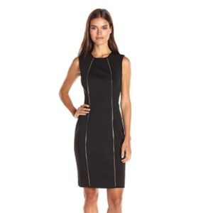NEW Calvin Klein Women's Scuba Zipper Front Dress